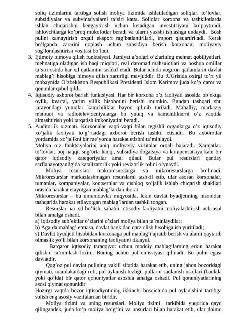 Moliya tizimi va moliyaviy siyosat 3