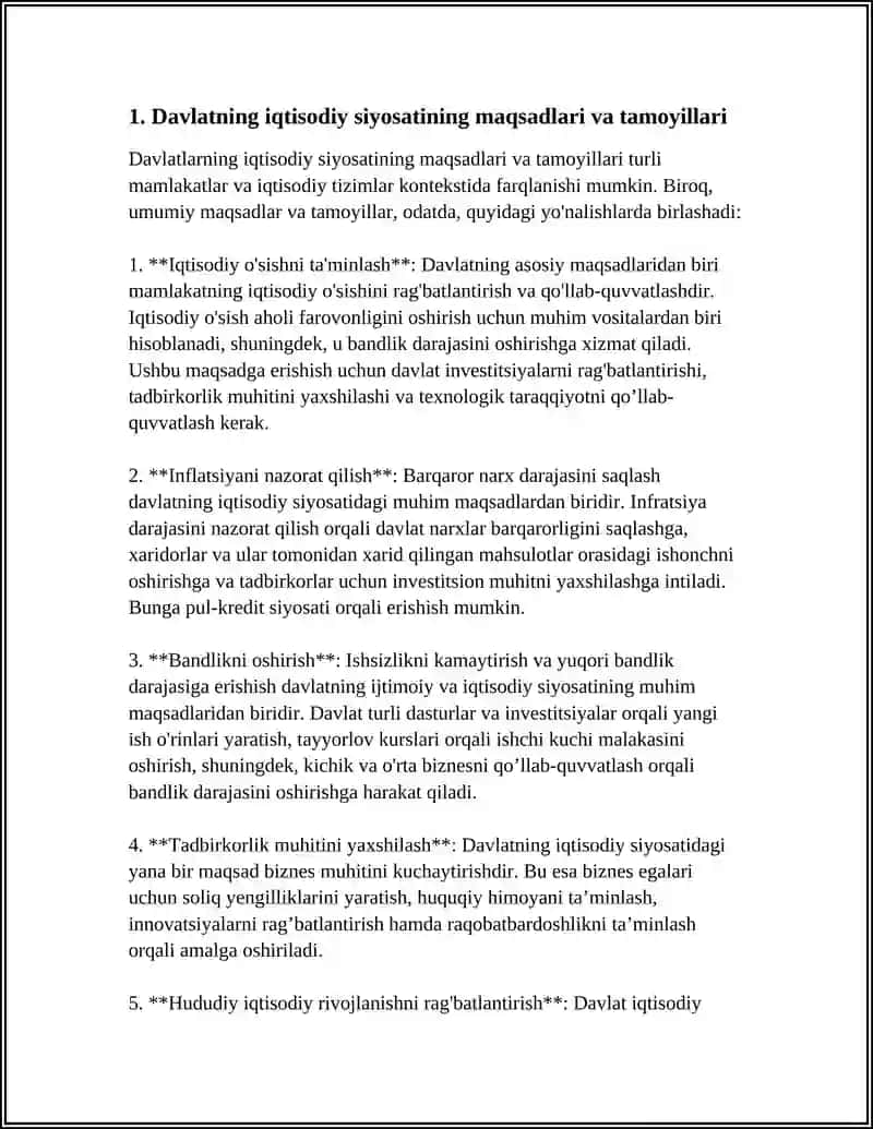 DAVLATNING IQTISODIY SIYOSATI 3