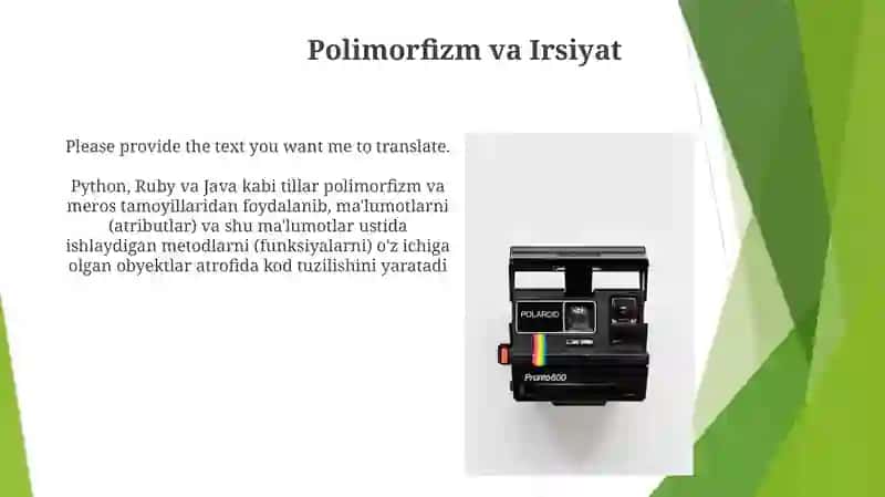 Obektga yònaltirilgan dasturlash texnologiyalari 3