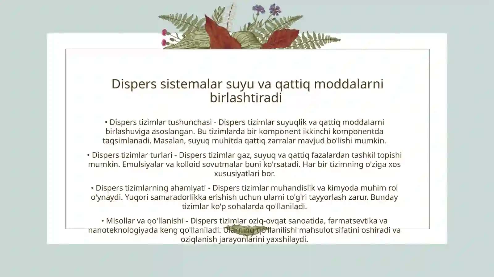 Dispers sistemalar 3