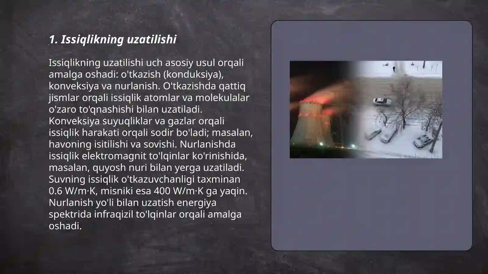 Issiqlikning uzatilishi 3