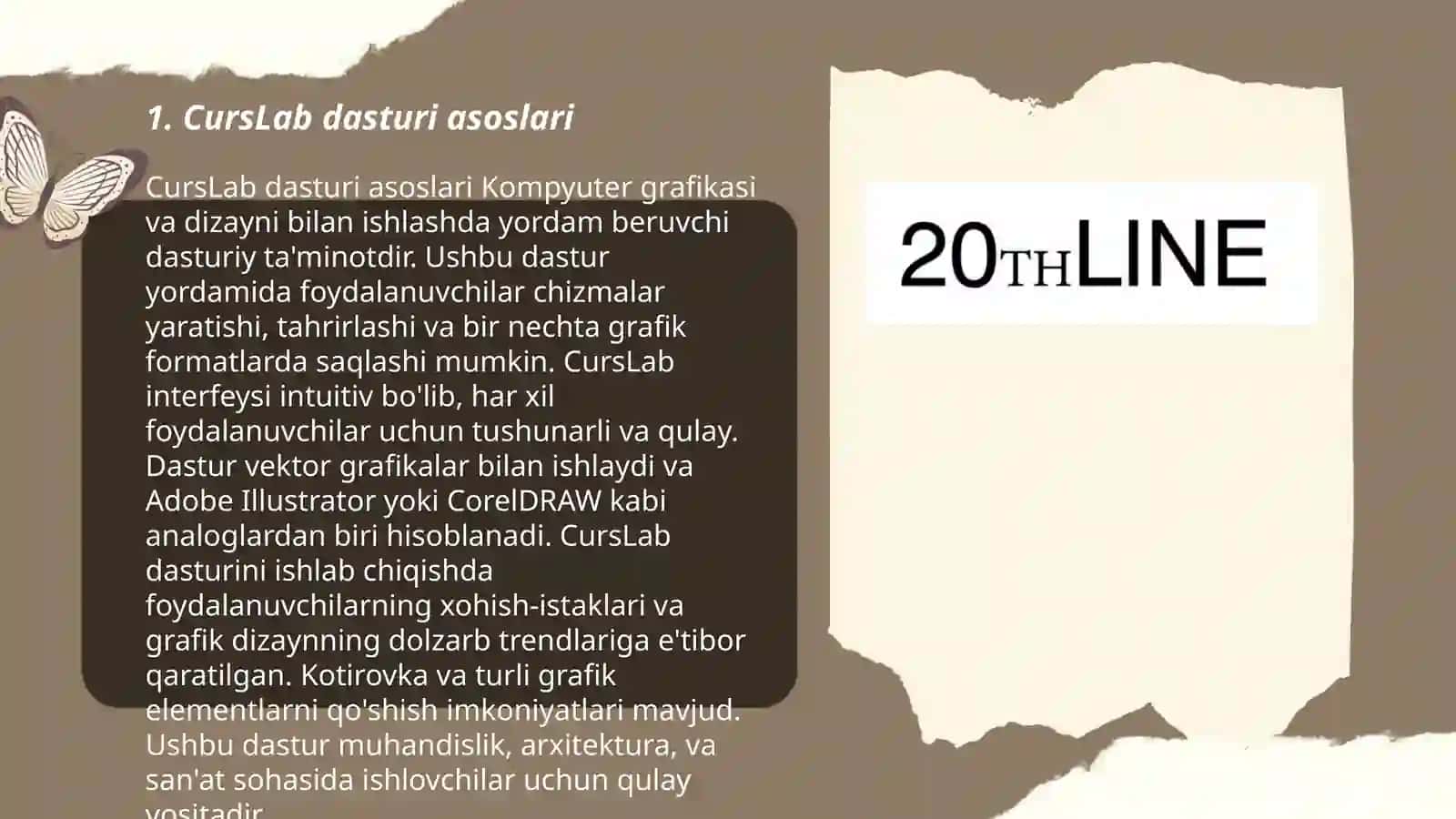 CursLab dasturini oʻrganib animatsiyalar yaratishda qoʻllash 3