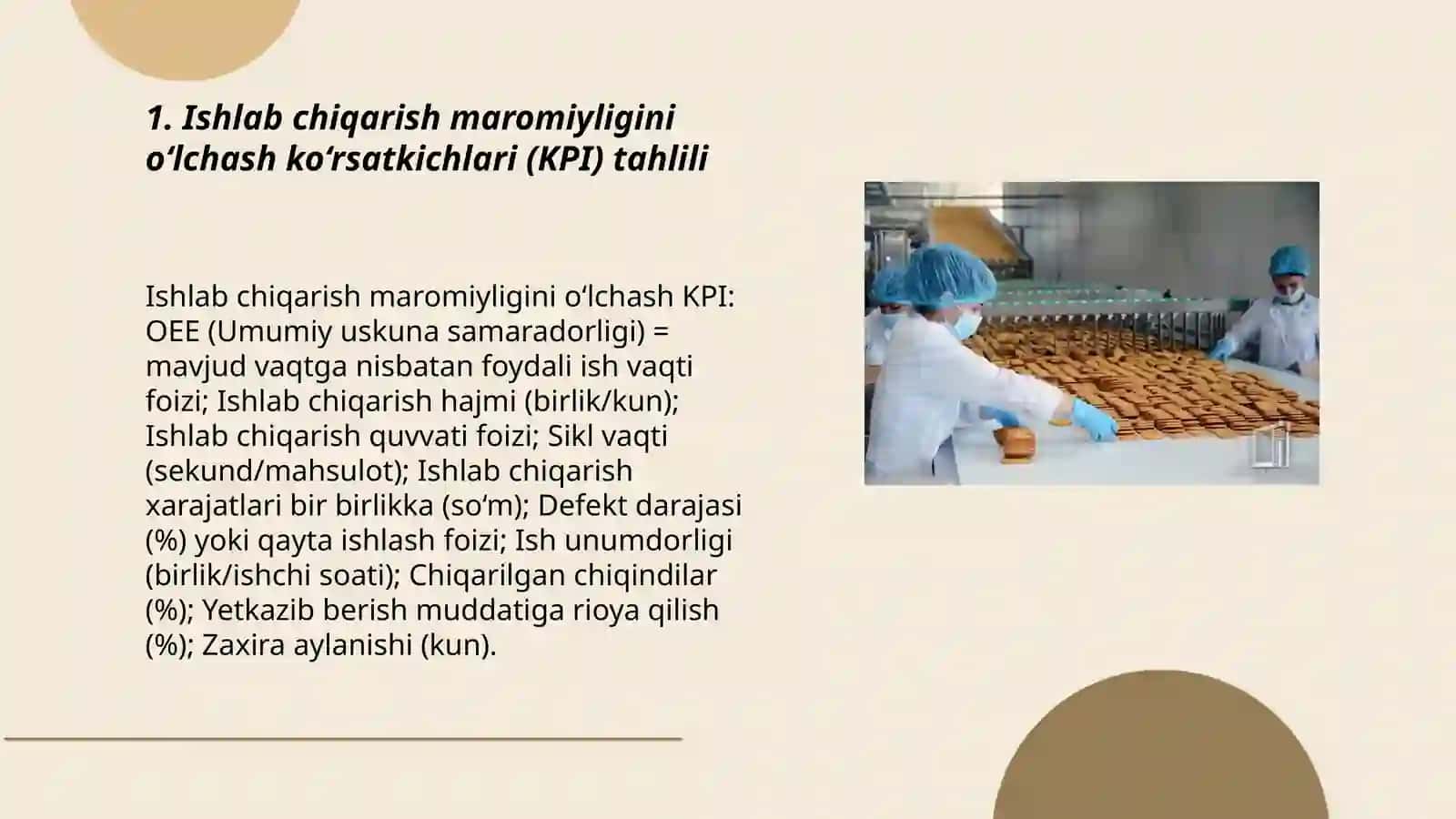Ishlab chiqarish maromiyligini tahlili 3