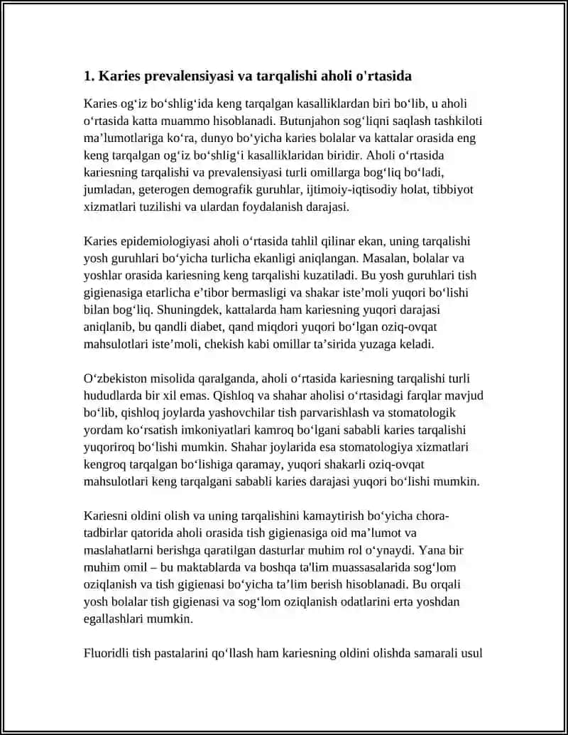 Kariesning Epidemiologiyasi Aholi O'rtasida 3