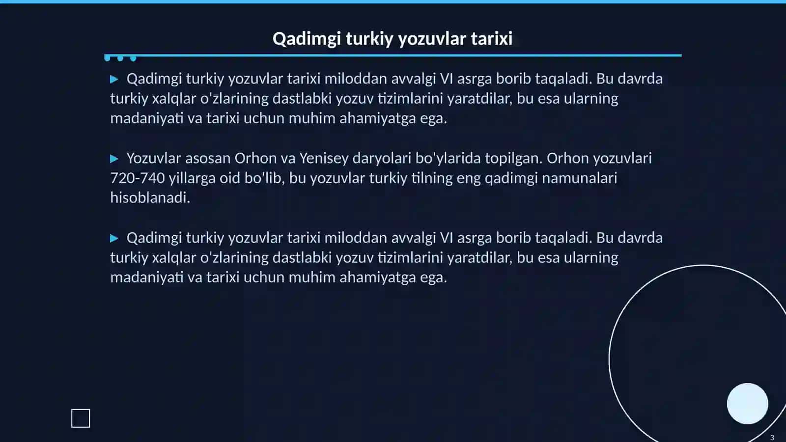 IKKINCHI BO'LIM QADIMGI TURKIY YOZUVLAR 3