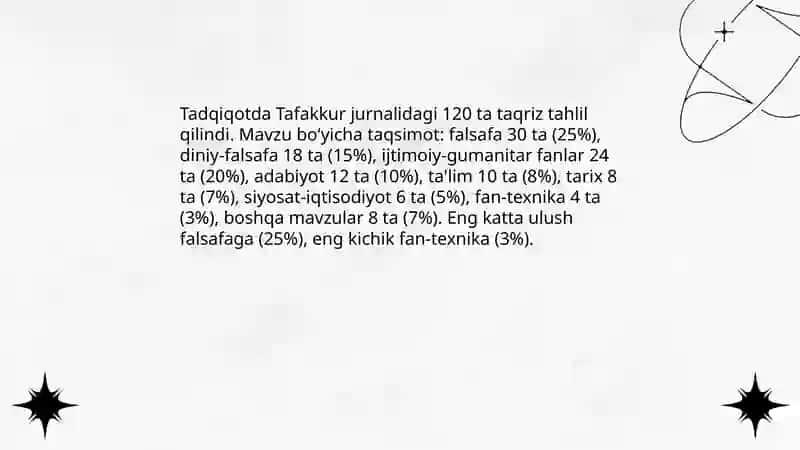 Tafakkur jurnalidagi taqrizlar tahlili 3