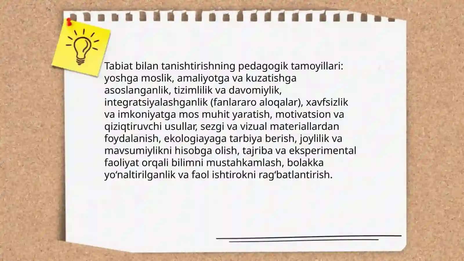 Tabiat bilan tanishtirish tamoyillari va shakllari 3