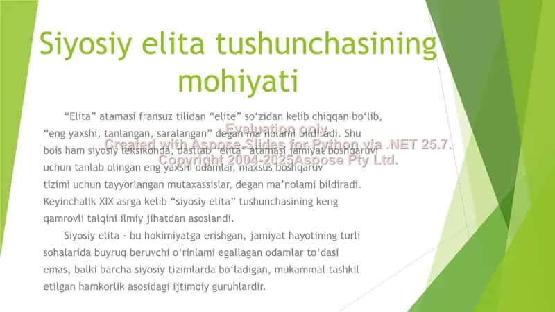 Elitalogiyaning asosiy turlari va yo’nalishlari 3