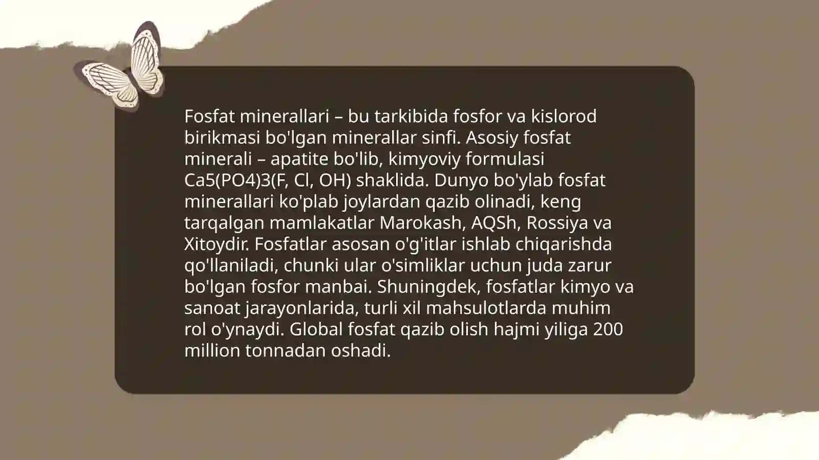 Fosfatlar va Silikatlar sinfi minerallari 3