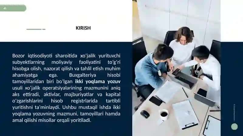 Xo'jalik operatsiyalarining ikki yoqlama yozuvi 3