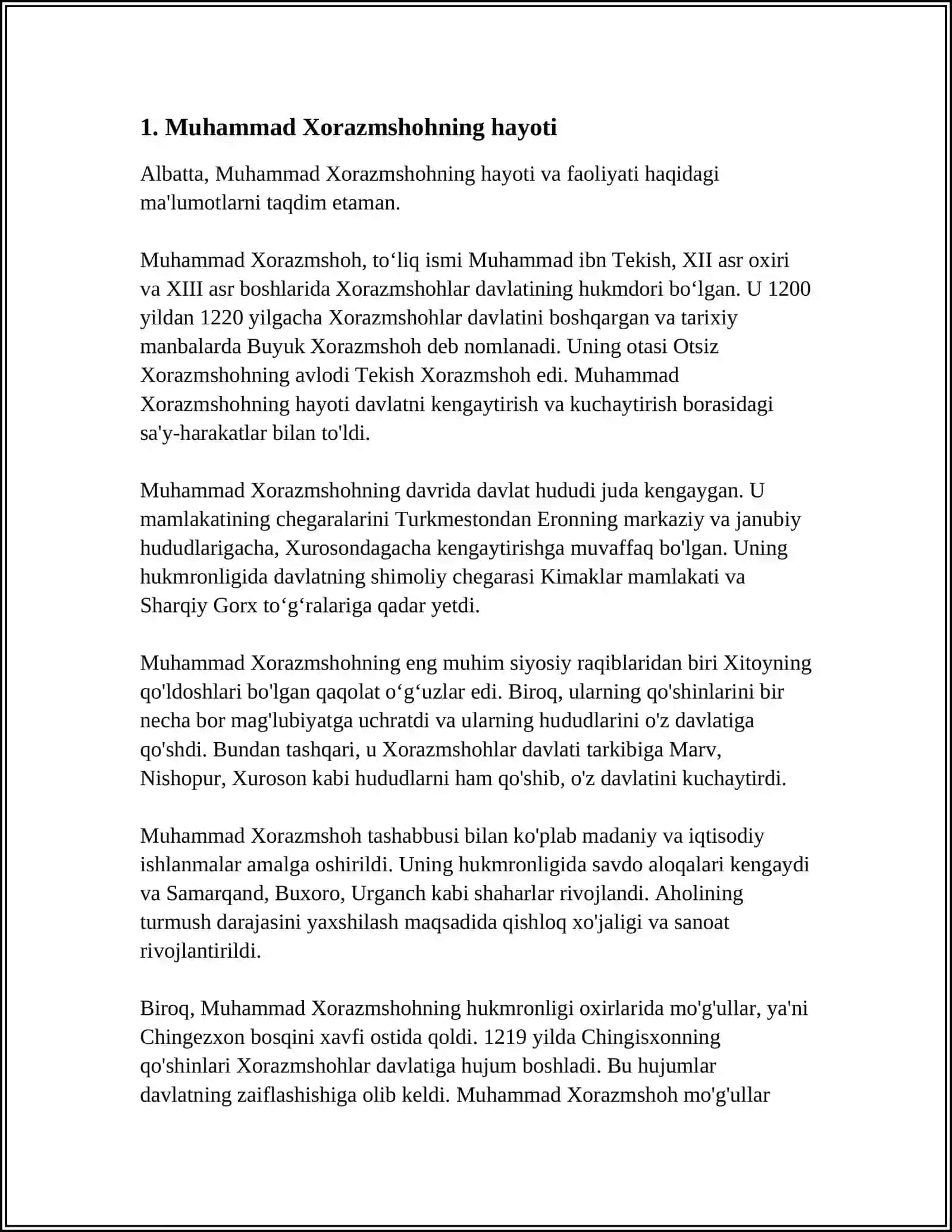 MUHAMMAD XORAZMSHOH 3