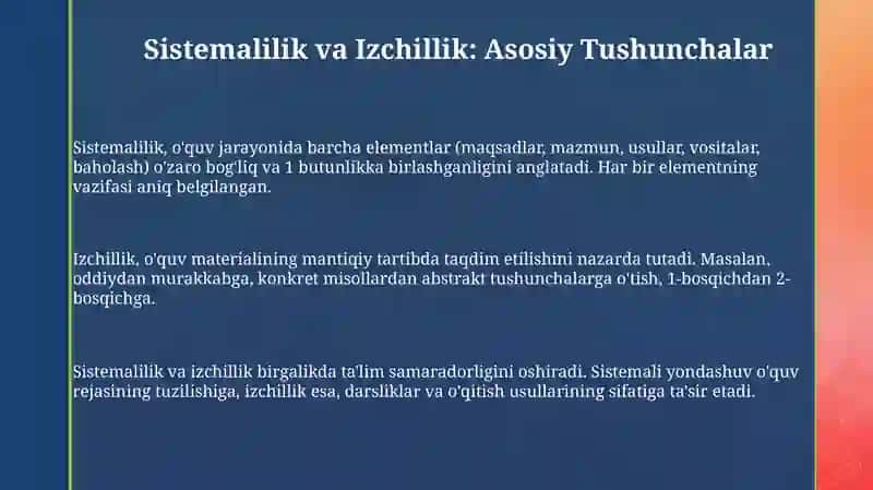 Sistemalilik va Izchillik: Asosiy Tushunchalar 3