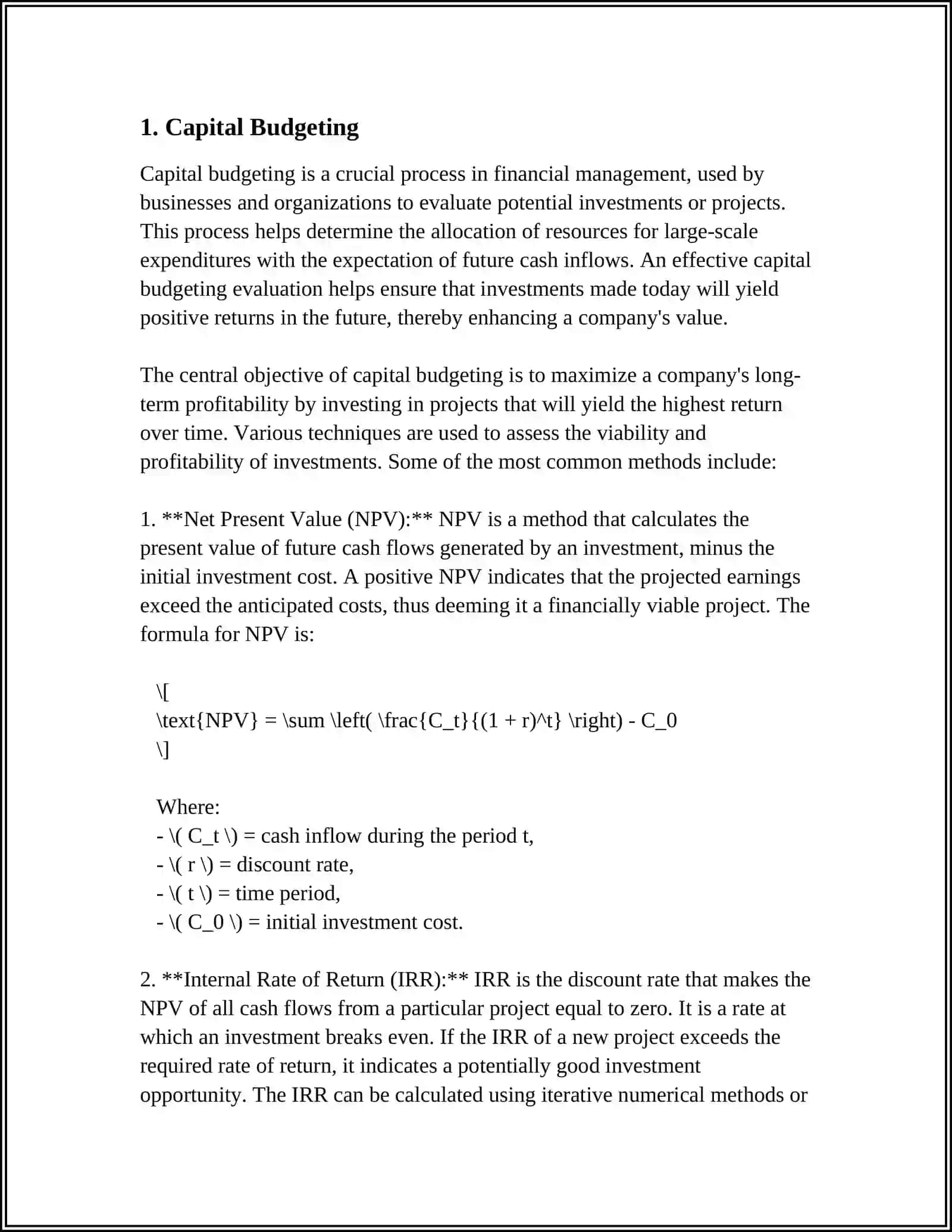 MUSTAQIL ISH "FINANCE MANAGAMENT" 3