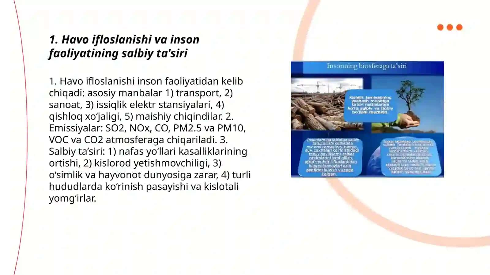 Inson faoliyatining tabiatga tasiri va tabiatning javobi 3