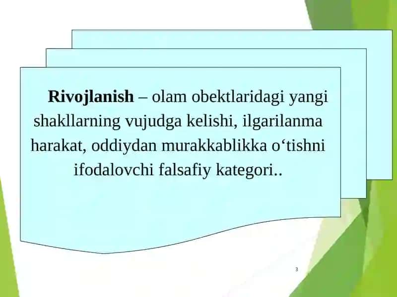 Rivojlanish falsafasi 3