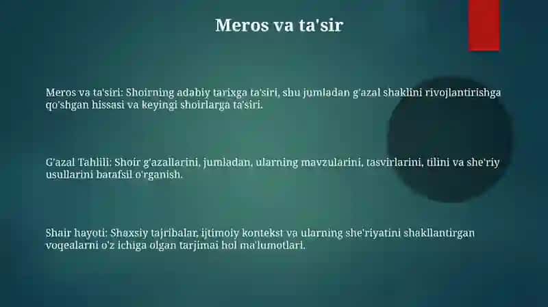 G'azal Tahlili 3