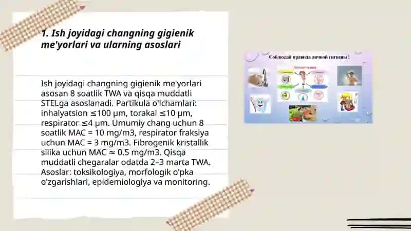 Chang shovqin va tebranishni gigienik talablari 3