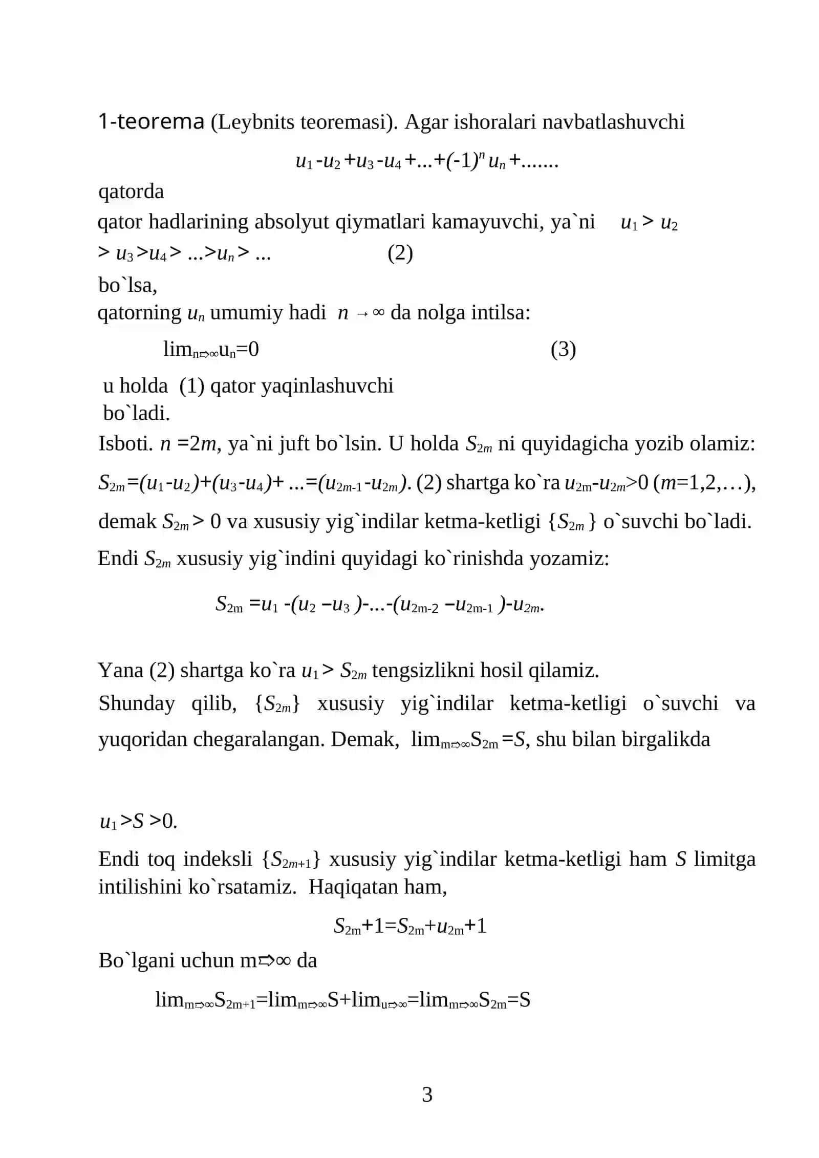 Matematik Analiz 3