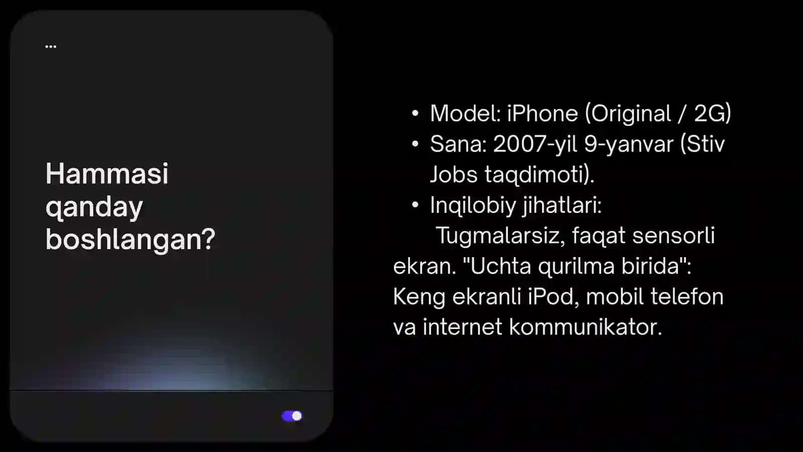 iPhone: Dunyoni o'zgartirgan qurilma 3