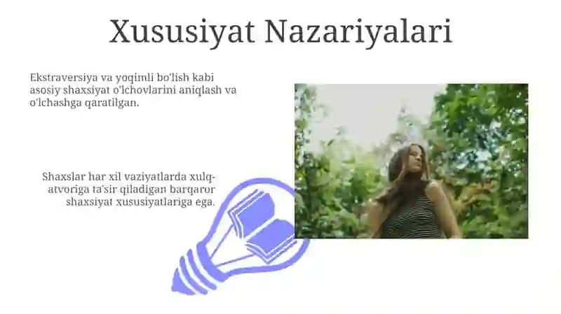 Xususiyat Nazariyalari 3