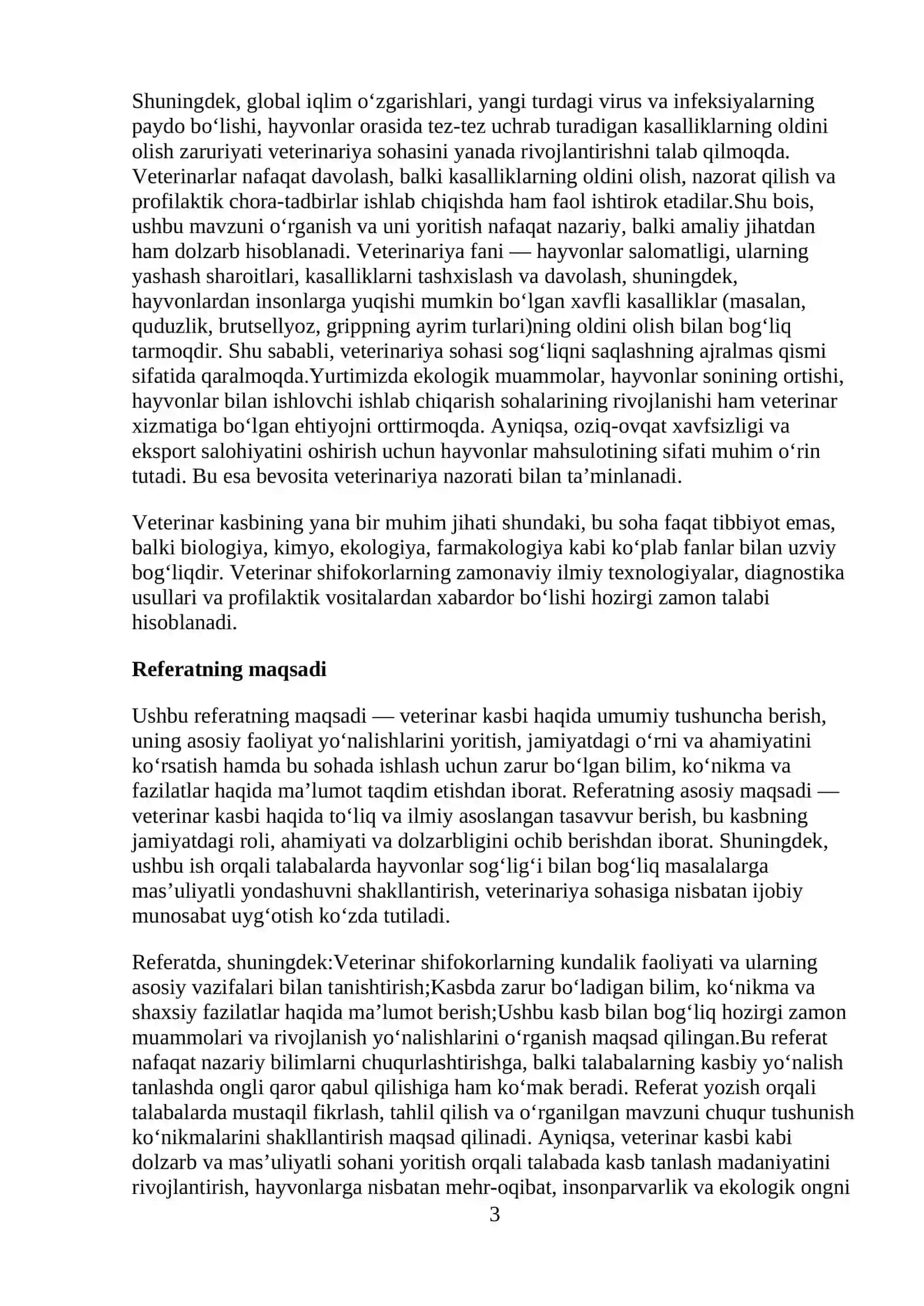 Veterinar kasbi haqida tushuncha 3