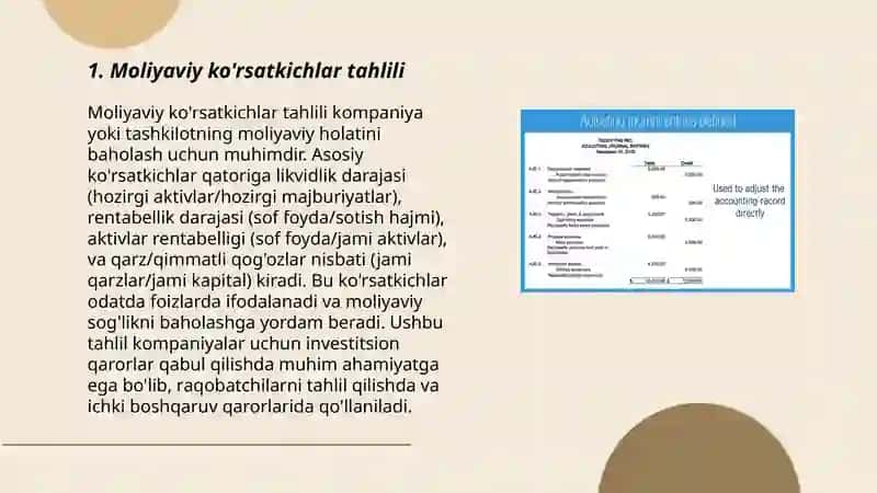 Moliyaviy ko'rsatkichlar tahlili 3