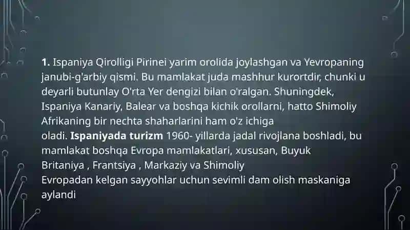 Ispaniya va uning turizmi 3
