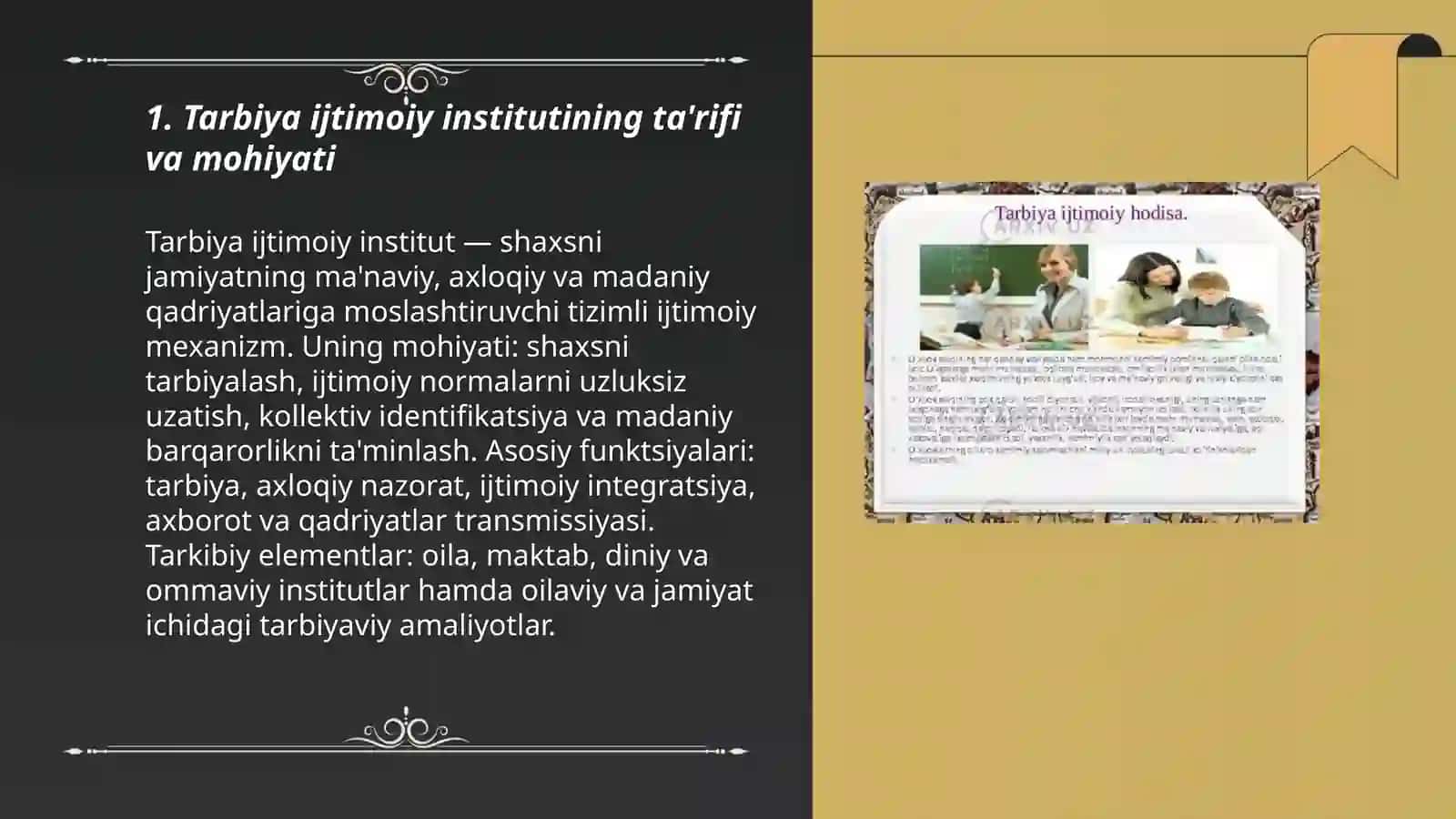 Tarbiya ijtimoiy institut sifatida 3