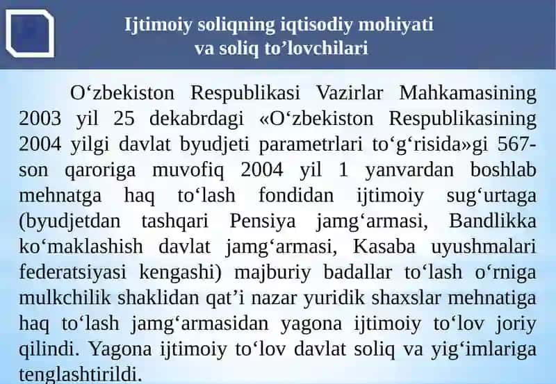 Ijtimoiysoliqva yig’imlar 3