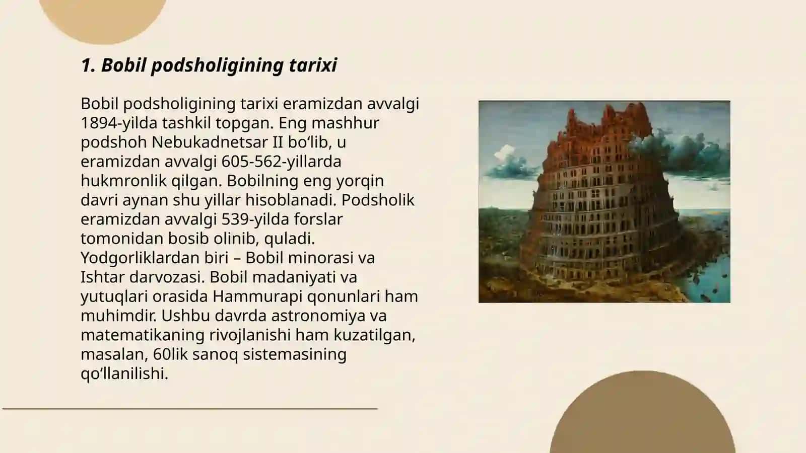 Bobil podsholigi haqida 3