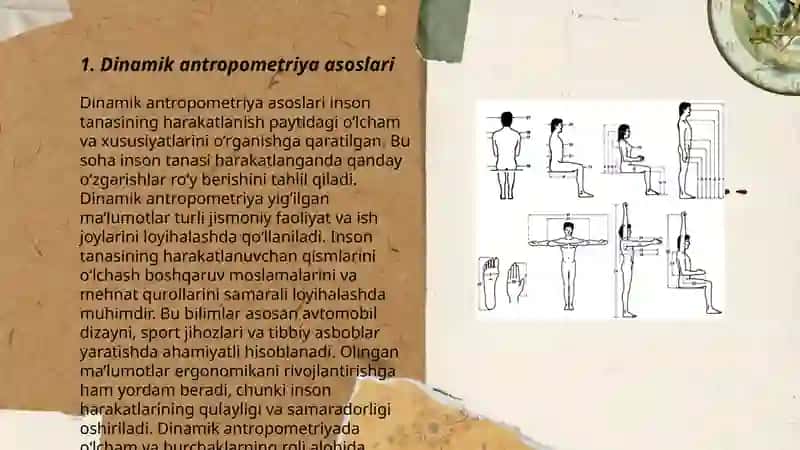 Dinamik antropometriya asoslari 3
