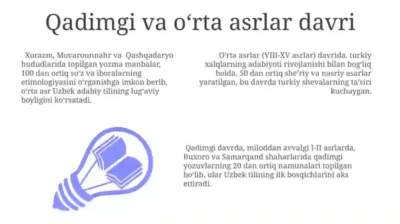 Zamonaviy o‘zbek adabiy tilining shakllanish bosqichlari 3