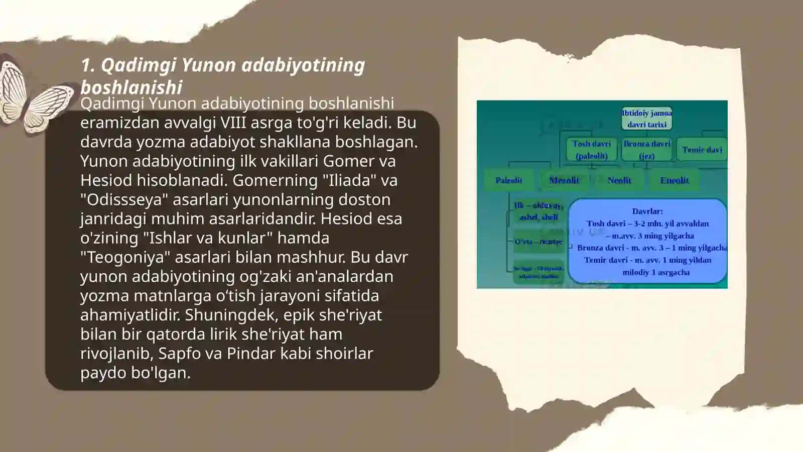 Yunon adabiyotining shakllanishi davrlari 3