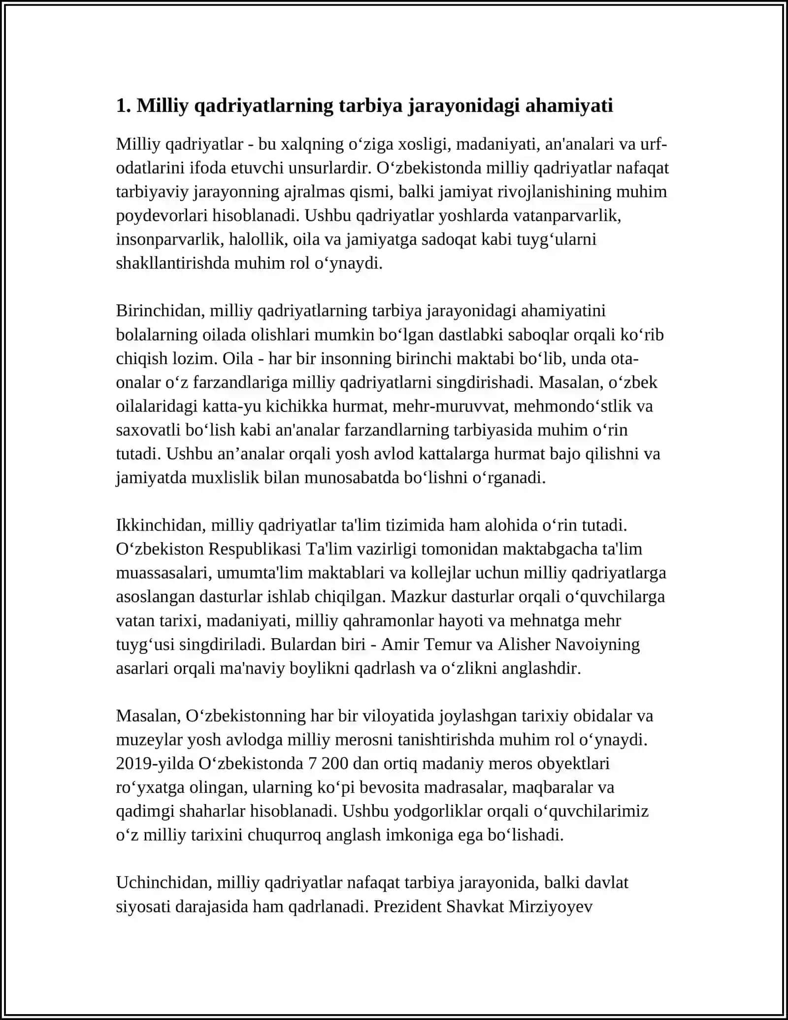 MILLIY QADRIYATLARNING BARKAMOL INSONNI TARBIYALASHDAGI OʻRNI 3