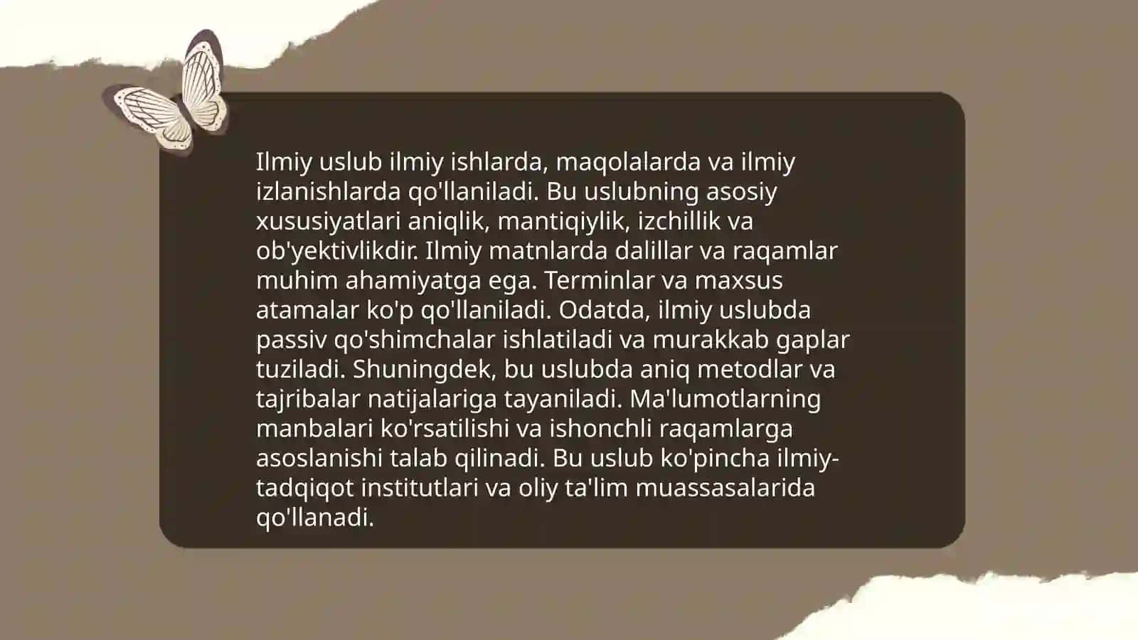 Ilmiy uslub janrlari. Kurs ishi 3
