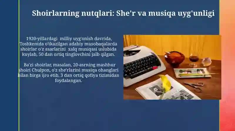 Shoirlarning nutqlari: She'r va musiqa uyg'unligi 3