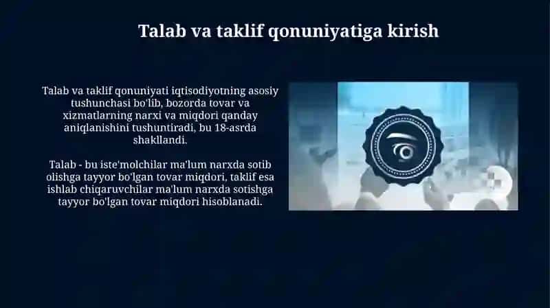 Talab va taklif qonuniyati 3
