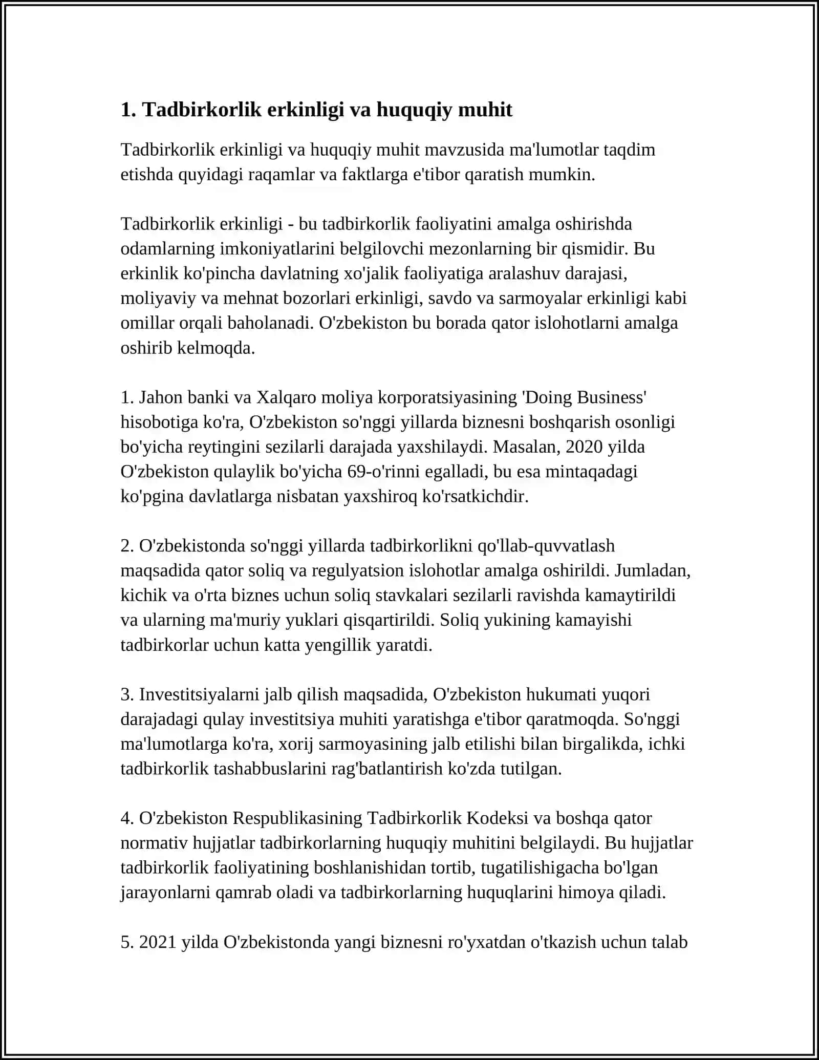 Tadbirkorlik va mehnat qilish erkinligi 3