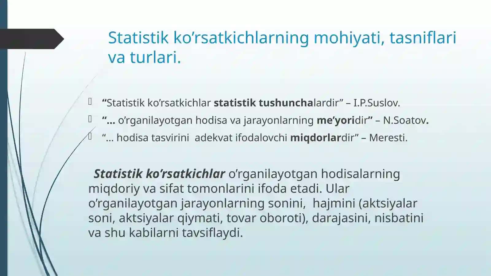 Statistik ko’rsatkichlar 3