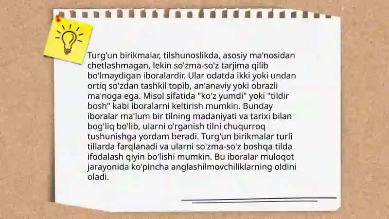 Turg'un birikmalar tahlili 3