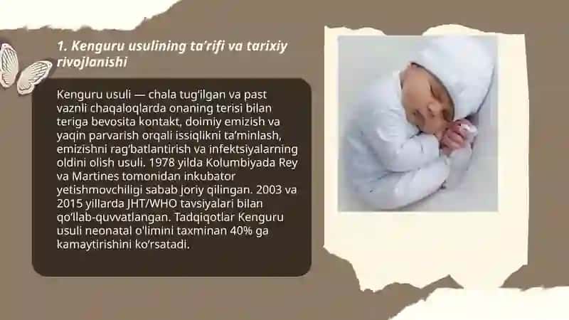Chala tugʻilgan chaqaloqlarni kenguru usulida boqish 3