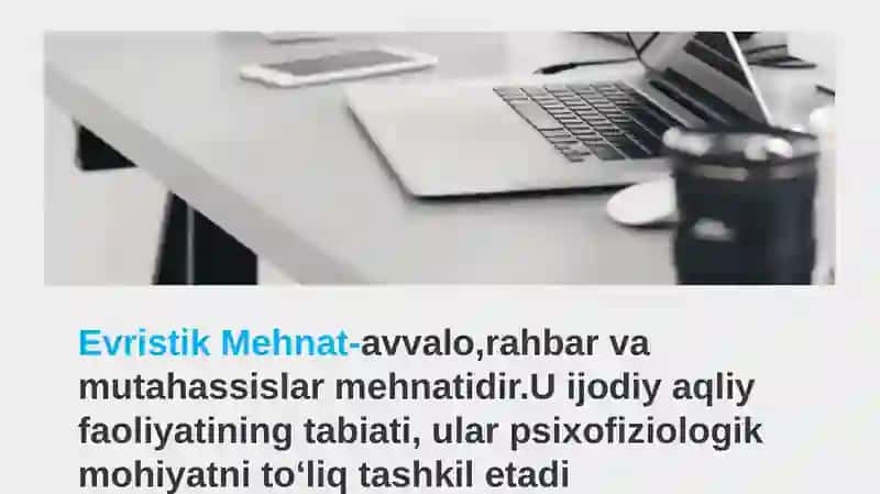 Mehnatini tashkil etish 3