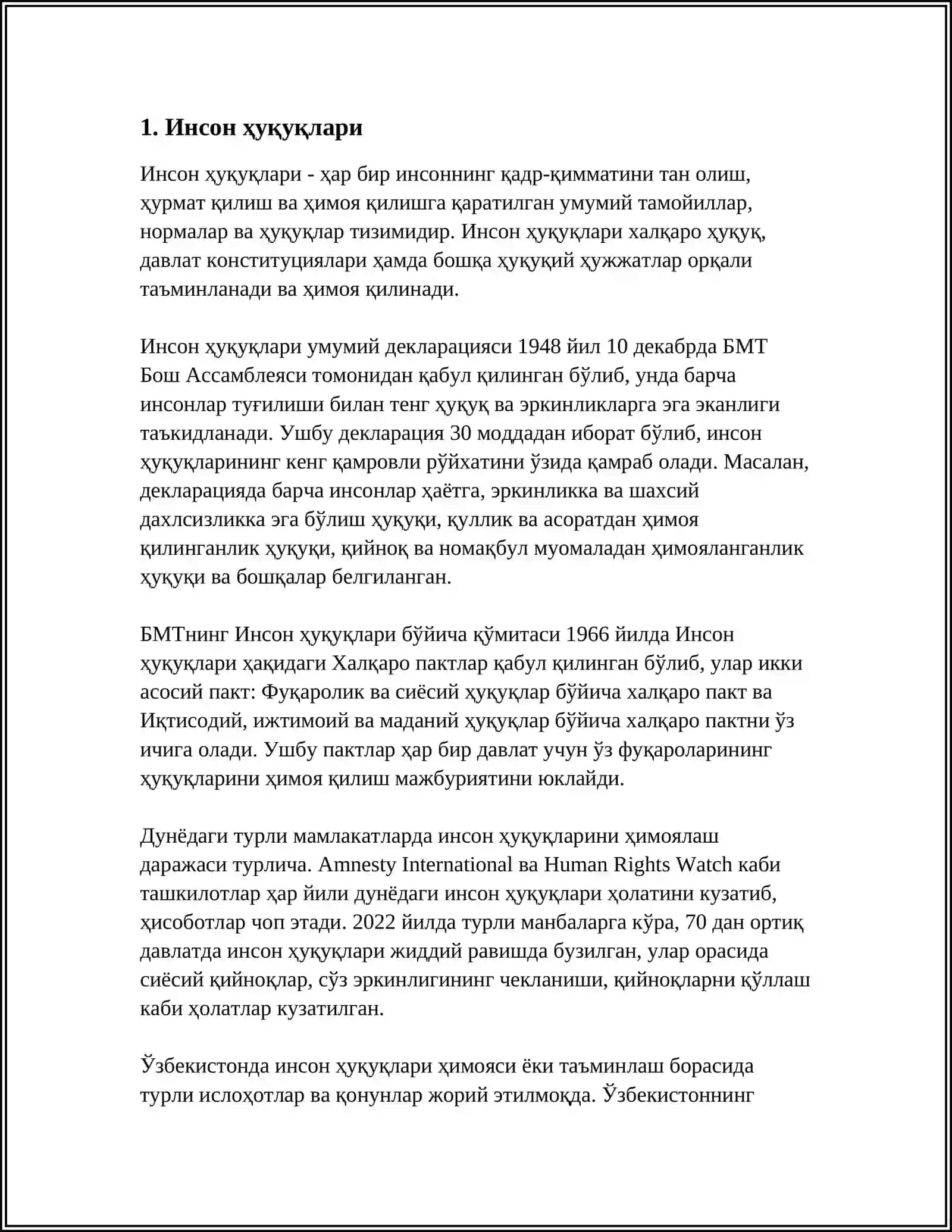 Инсон ҳуқуқлари 3