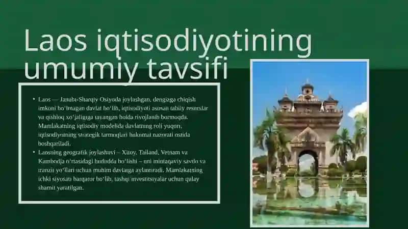 Laos Davlati Iqtisodiyoti 3