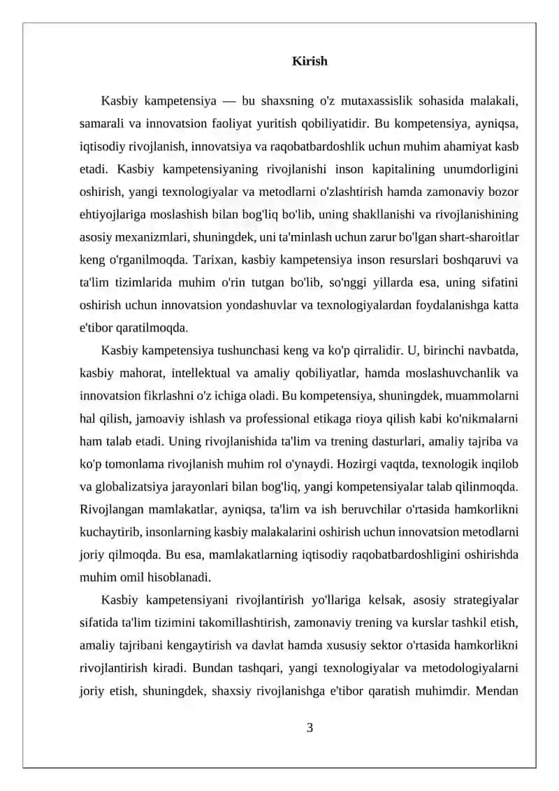 Kasbiy kampetensiya va uni rivojantirish yo'llari 3