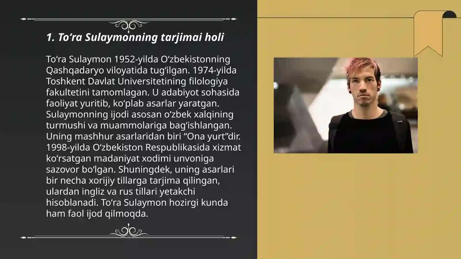 Toʻra Sulaymon hayoti va ijodi 3