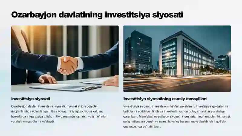 Ozarbayjon investitsiyasiyosati 3