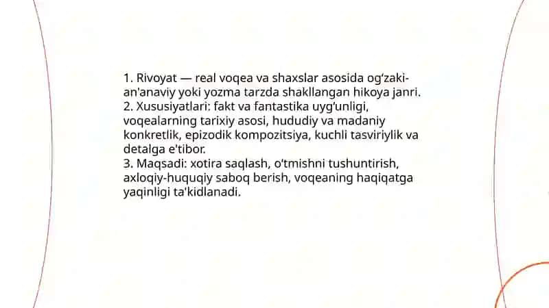 Rivoyat janr tabiati va poetikasi 3