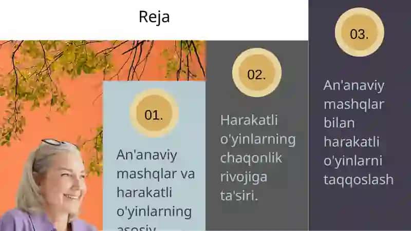 An'anaviy mashqlar va harakatli o'yinlar 3