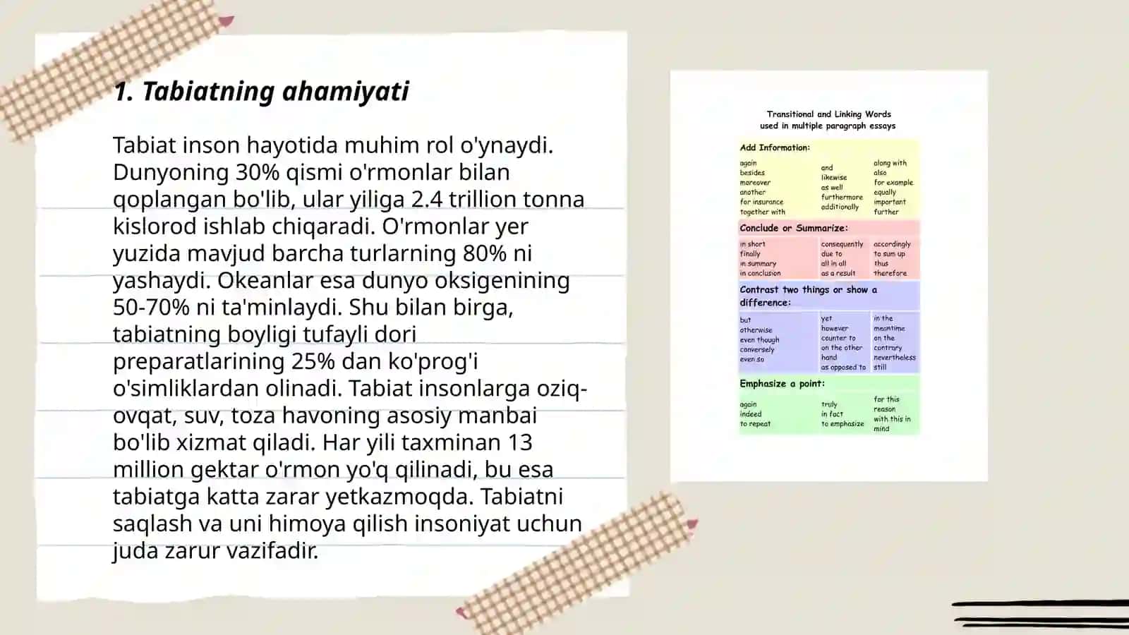 Tabiatning ahamiyati 3